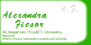 alexandra ficsor business card